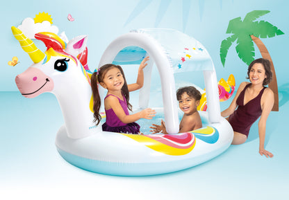 Piscina Inflable Intex Unicornio con Techo para Niños (254 x 132 x 109 cm) - 58435NP
