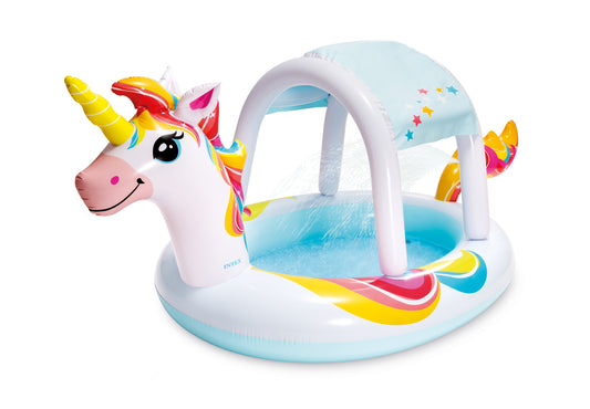 Piscina Inflable Intex Unicornio con Techo para Niños (254 x 132 x 109 cm) - 58435NP