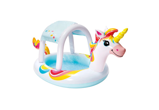 Piscina Inflable Intex Unicornio con Techo para Niños (254 x 132 x 109 cm) - 58435NP