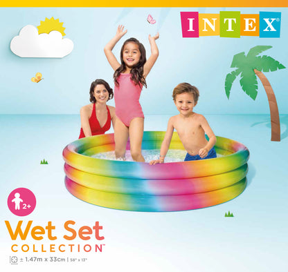Piscina Inflable Circular Intex Arcoíris para Niños (147 x 33 cm) - 58439NP
