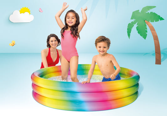 Piscina Inflable Circular Intex Arcoíris para Niños (147 x 33 cm) - 58439NP
