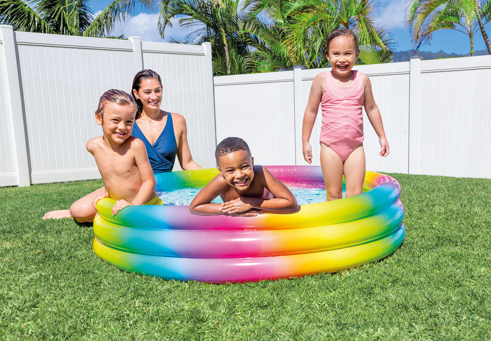 Piscina Inflable Circular Intex Arcoíris para Niños (147 x 33 cm) - 58439NP