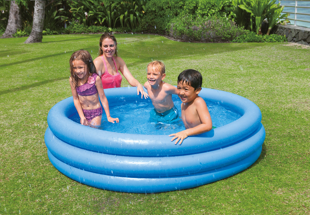 Piscina Inflable Circular Intex Azul Cristalino para Niños (168 x 38 cm) - 58446NP