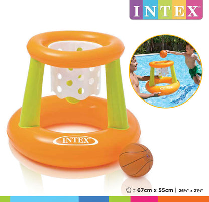 Canasta de Básquetbol Inflable Intex Aros Flotantes para Piscinas (67 x 55 cm) - 58504NP