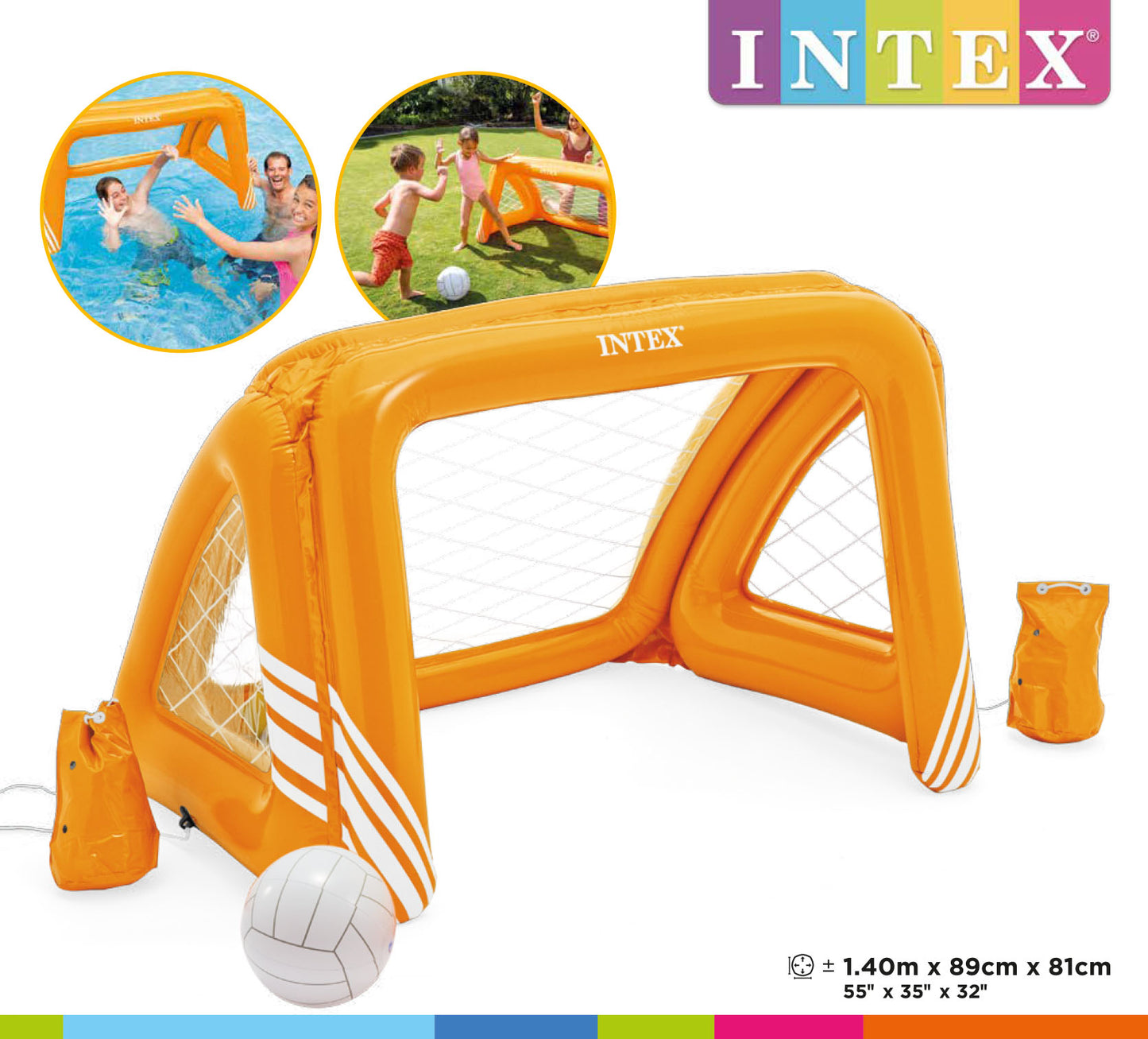 Juego de Polo Acuático Inflable Intex para Piscinas (201 x 81 x 91 cm) - 58507NP