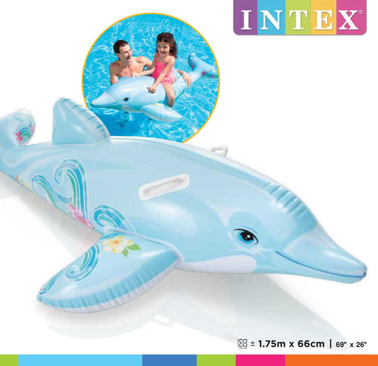 Inflable Montable Intex Delfín para Niños (175 x 66 cm) - 58535NP