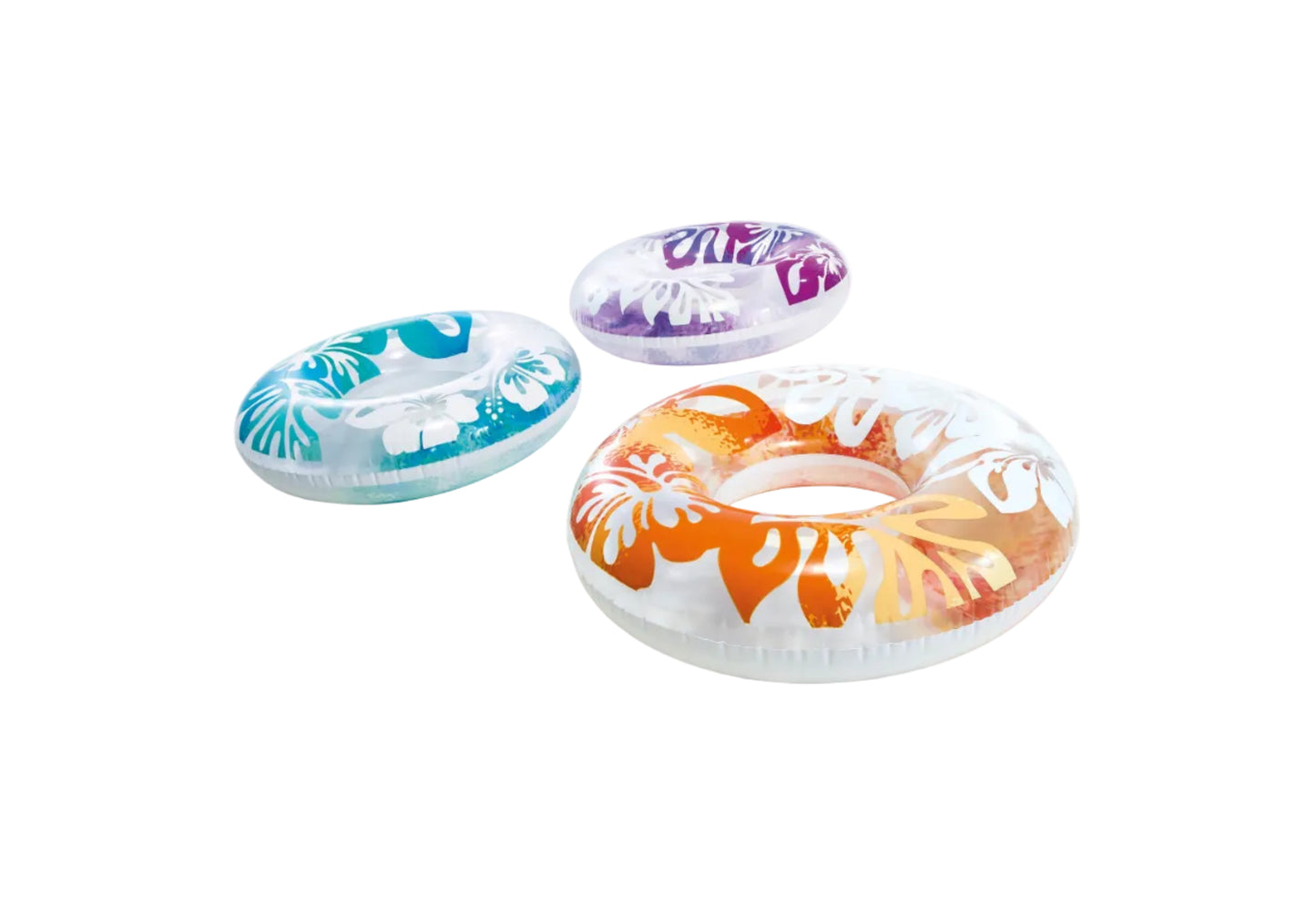 Flotador Inflable Circular Intex Tubos de Colores Transparentes (91 cm) - 59251NP