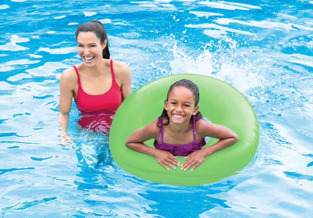 Flotador Inflable Circular Intex Tubos Escarchados de Neón (91 cm) - 59262NP