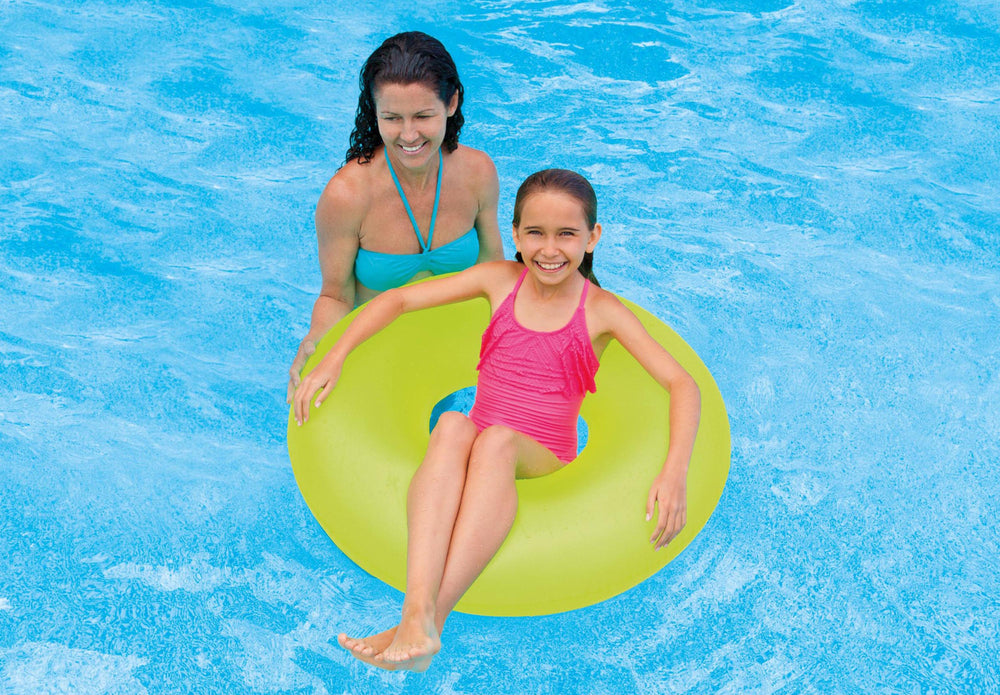 Flotador Inflable Circular Intex Tubos Escarchados de Neón (91 cm) - 59262NP