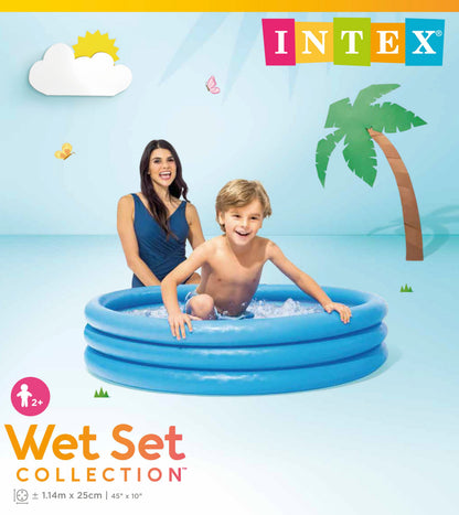 Piscina Inflable Circular Intex Azul Cristalino para Niños (114 x 25 cm) - 59416NP