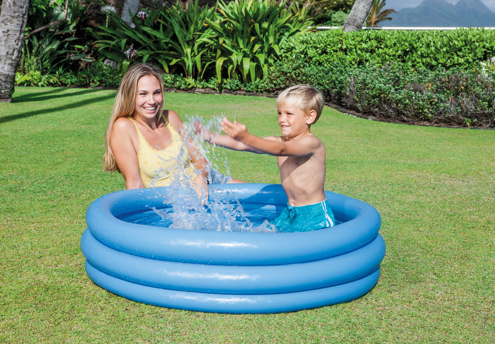 Piscina Inflable Circular Intex Azul Cristalino para Niños (114 x 25 cm) - 59416NP