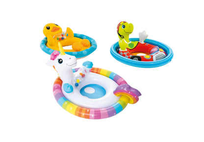 Flotador Inflable con Asiento Intex Animales para Bebés (71 x 58 cm) - 59570NP