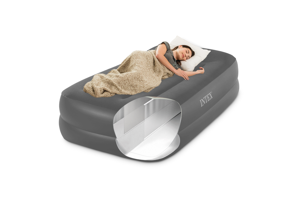 Colchón Inflable Intex Descanso con Almohada Elevado con Tecnología de Fibra para 1 Persona (99 x 191 x 42 cm) - 64122NP