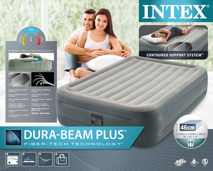 Colchón Inflable Intex Descanso Esencial con Tecnología de Fibra para 2 Personas (152 x 203 x 46 cm) - 64126NP