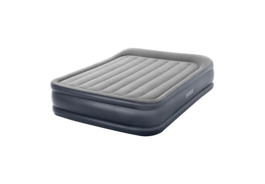 Colchón Inflable Intex 64136 Deluxe Pillow Rest de 2 Plazas (152x203x42 cm) con Bomba Eléctrica