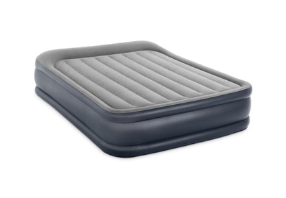 Colchón Inflable Intex 64136 Deluxe Pillow Rest de 2 Plazas (152x203x42 cm) con Bomba Eléctrica