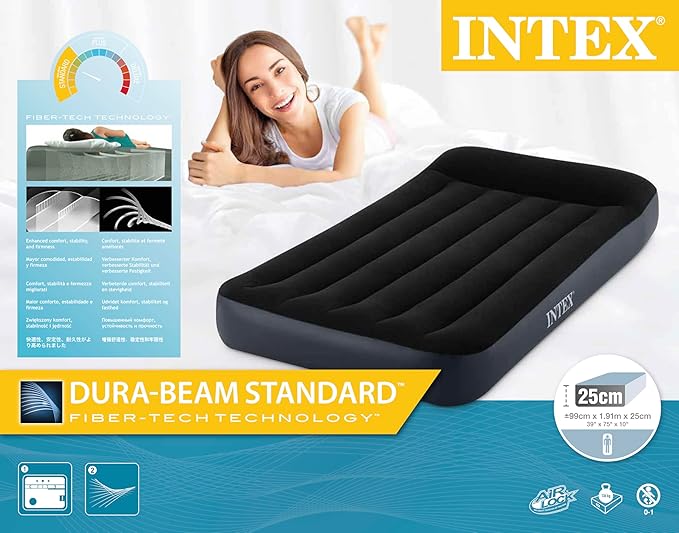 Colchon inflable twin con almohada rest classic inflador interno