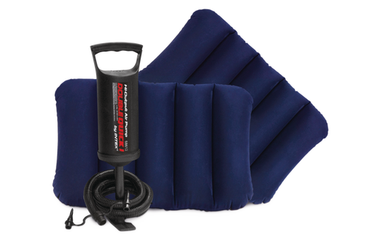 Colchón Inflable Intex Clásico Suave con Inflador de Pie y Almohadas para 2 Personas (152 x 203 x 25 cm) - 64765