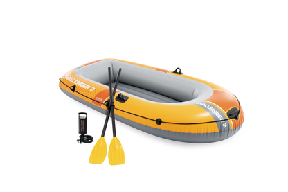 Bote Inflable Intex 66312 Challenger 2 para 2 Personas (Incluye Remos y Bomba)