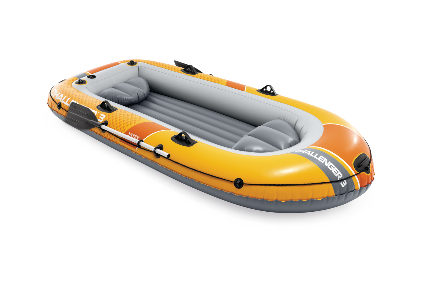 Bote Inflable Intex 66313 Challenger 3 para 3 Personas (Incluye Remos y Bomba)
