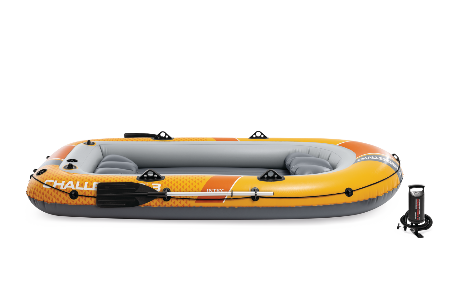 Bote Inflable Intex 66313 Challenger 3 para 3 Personas (Incluye Remos y Bomba)