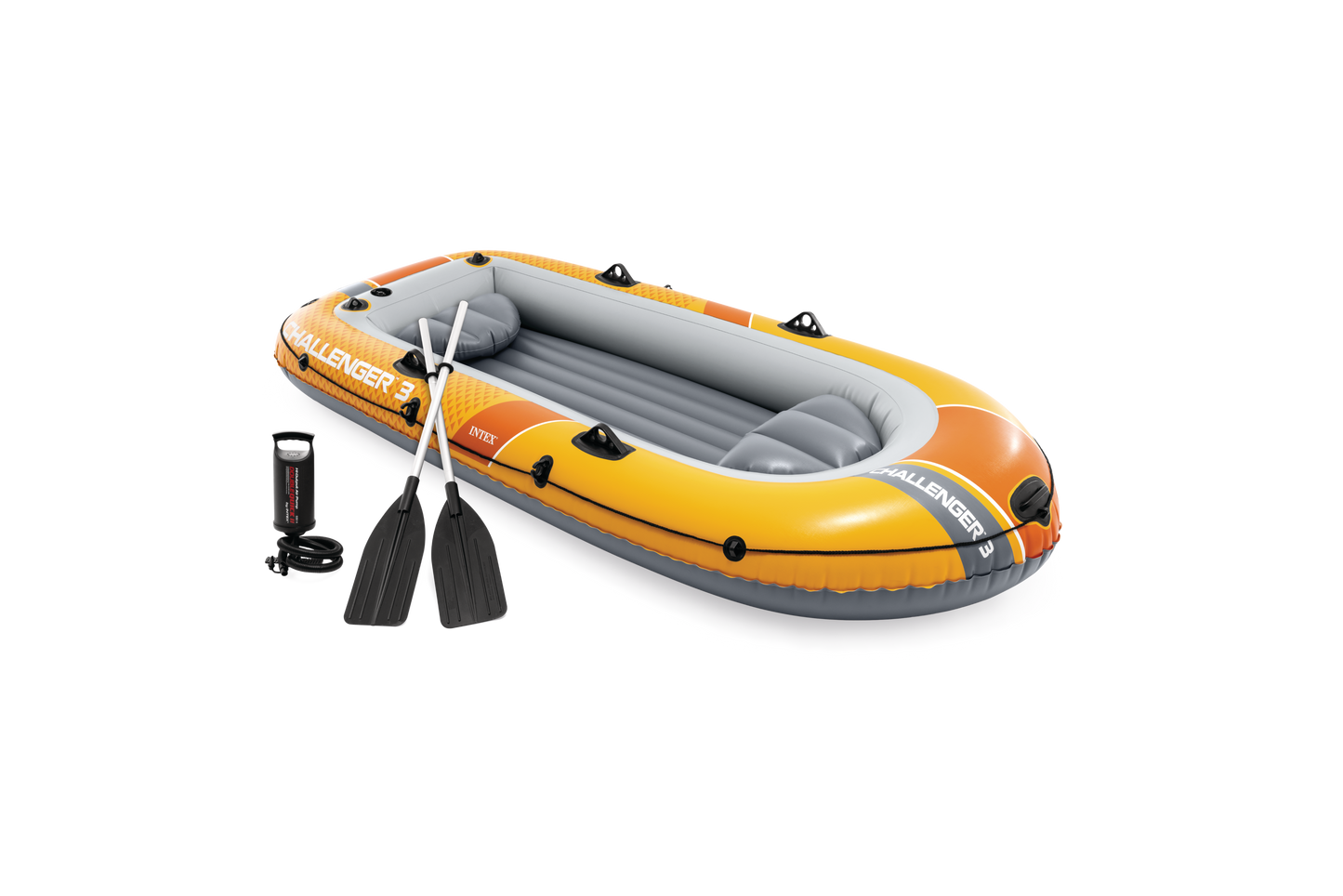 Bote Inflable Intex 66313 Challenger 3 para 3 Personas (Incluye Remos y Bomba)