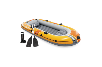 Bote Inflable Intex 66313 Challenger 3 para 3 Personas (Incluye Remos y Bomba)