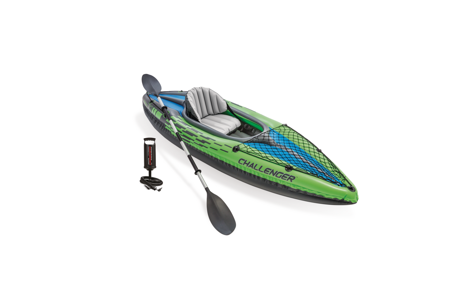 Kayak Inflable Intex Challenger K1 para 1 Persona con Remo y Bomba (274 x 76 cm) - 68305NP
