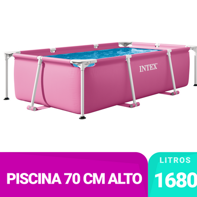 Piscina Estructural Intex Small Frame Rosa (220 x 150 x 60 cm) - 28266NP