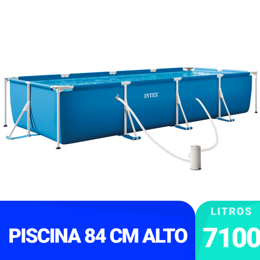 Piscina Estructural Intex Estructura Rectangular (450 x 220 x 84 cm) - 28274NP